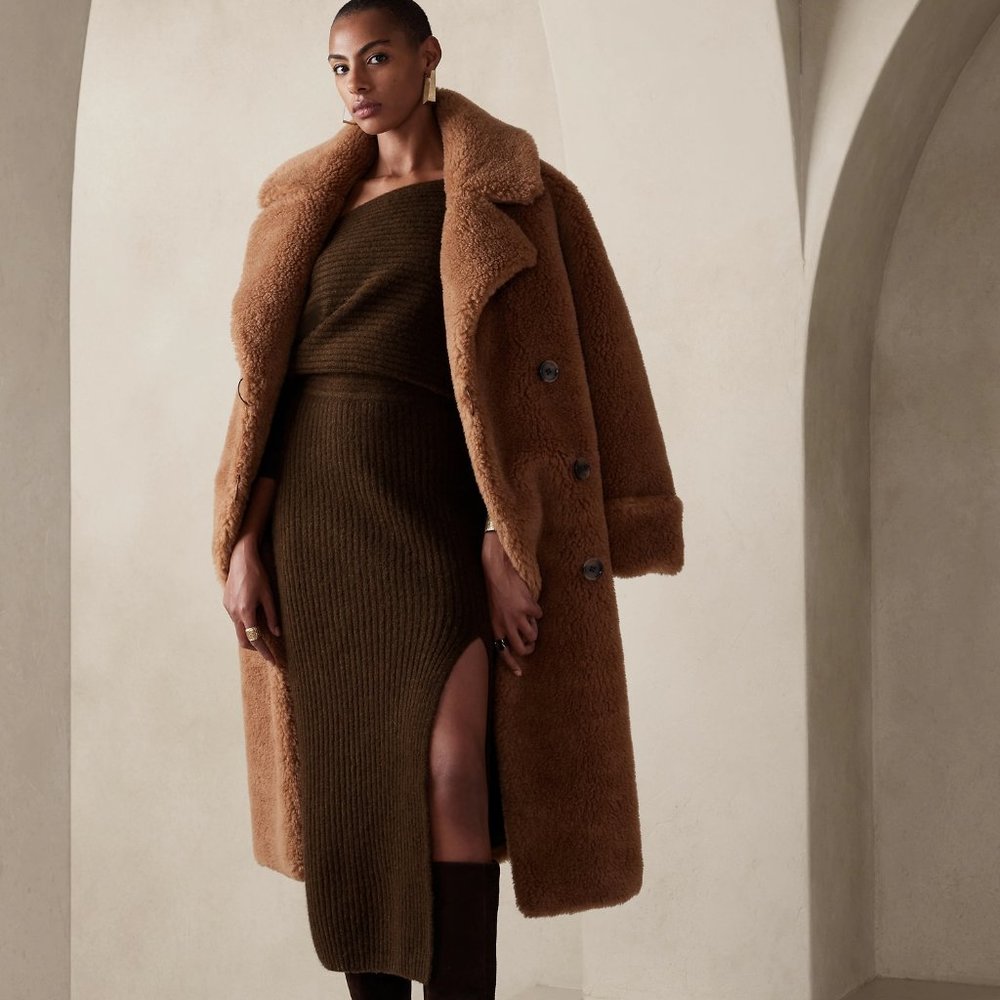 BR COLLETA OFF-SHOULDER MIDI DRESS